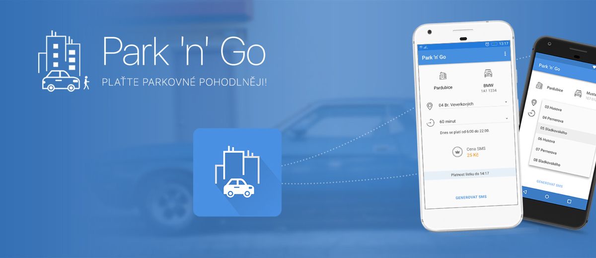 An image with the Park’n’Go app